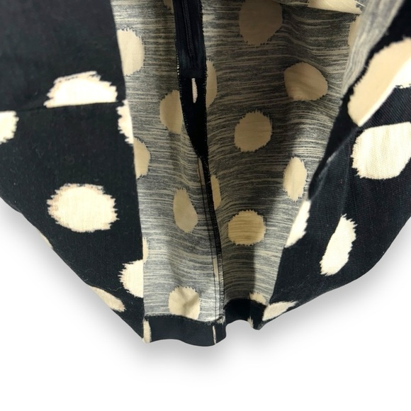 4 for $40 SALE!LOFT Factory V Neck Polka Dot Midi Dress, Black/Cream Dot, Size 4 - Picture 8 of 13